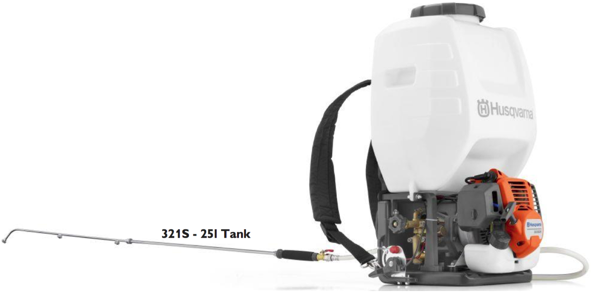 Husqvarna Knapsack Sprayer 25L Tank, 3.5Mpa, 4L/min, 9kg 321S-25